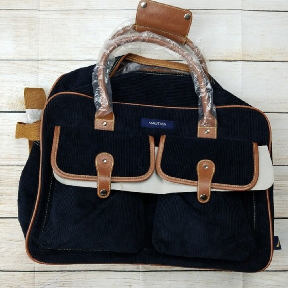**SOLD** NEW Nautica corduroy travel bag